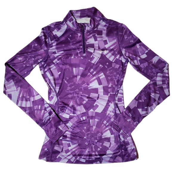 Under Armour Tops - Under Armour Women's Printed 1/4 Zip Pullover Fitted ColdGear Size Small